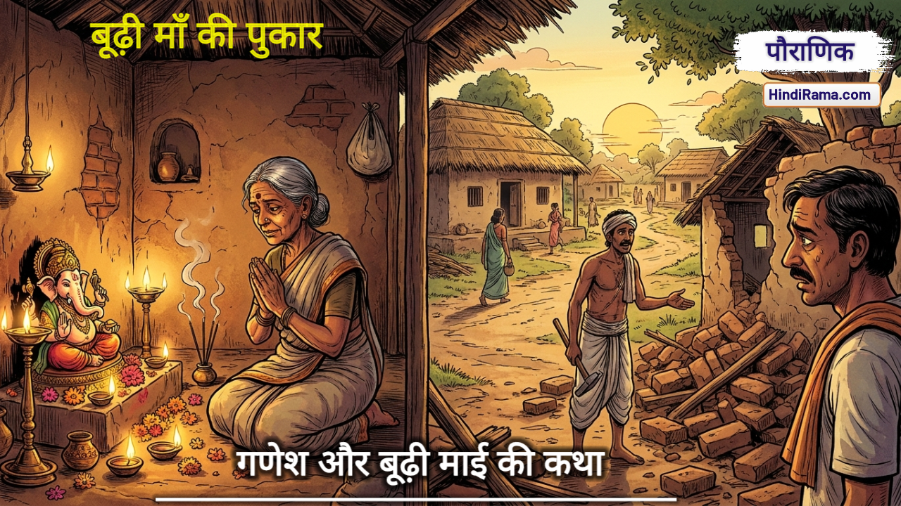 गणेश और बूढ़ी माई की कथा । बूढ़ी माँ की पुकार । Ganesha Ki Katha । Story Of ganesha In Hindi । Hindirama.com