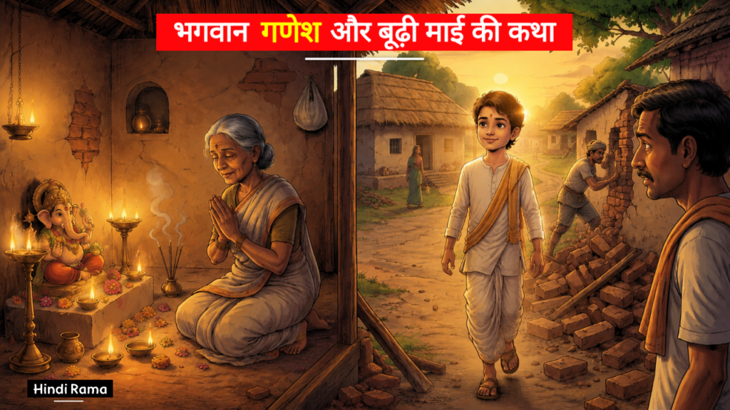 गणेश भगवान ने कैसे रखी गरीब बूढ़ी माई की लाज? गणेश जी की कथा। Ganesh Ji Ki Katha। Hindirama.com