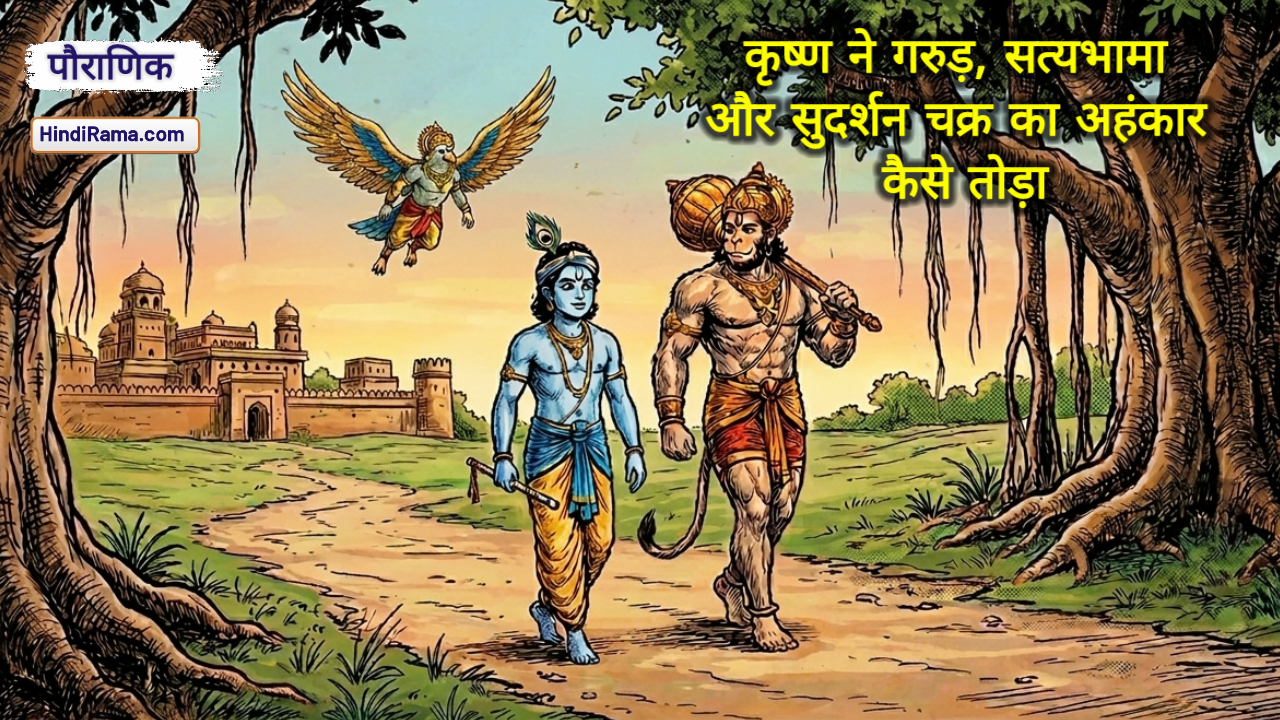 How Krishna Broke Three Egos ? कृष्ण नें गरुड़ , सत्यभामा और सुदर्शन चक्र का अहंकार कैसे तोड़ा ?