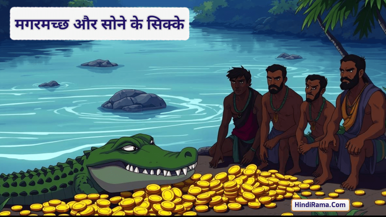 मगरमच्छ और सोने के सिक्के - Crocodile And Gold Coins । Moral Stories In Hindi ।Hindirama.com