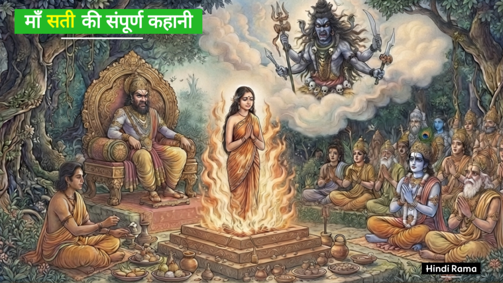 माँ सती की सम्पूर्ण कहानी। जन्म से माता पार्वती बनने तक की पूरी कथा। Maa Sati Ki Sampurn Kahani । Hindirama.com