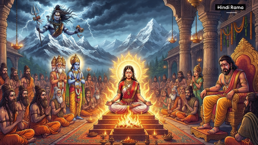 माँ सती की सम्पूर्ण कहानी। जन्म से माता पार्वती बनने तक की पूरी कथा। Maa Sati Ki Sampurn Kahani । Hindirama.com