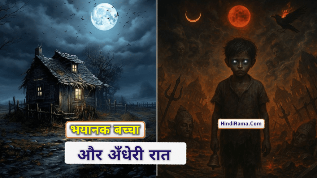 Horror Child In The Dark Night । अंधेरी रात का भयानक बच्चा । दो दोस्त भयानक गाँव । Hindirama.com