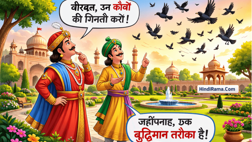 कोवों की गिनती - अकबर और बीरबल । Akbar Birbal Story In Hindi । Moral Story In Hindi । by Hindirama.com