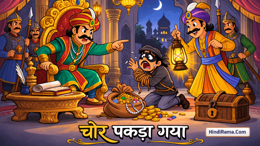 चोर पकड़ा गया - Akbar Birbal Story In Hindi । Moral Story In Hindi । Hindi Kahani । by Hindirama.com