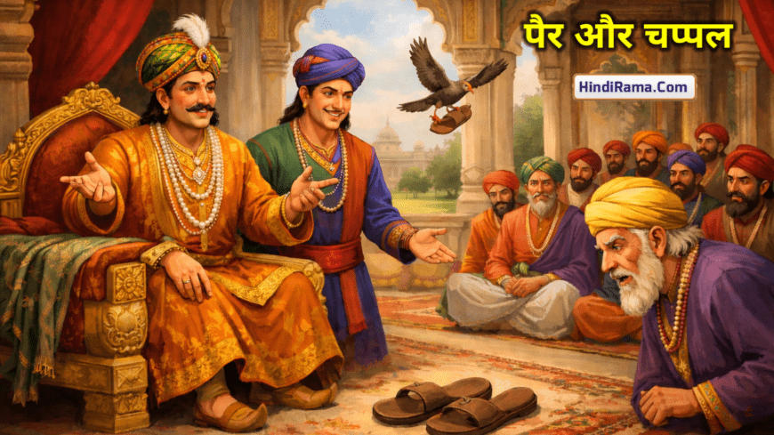 पैर और चप्पल - बीरबल की चतुराई । Akbar And Birbal Stories । Akabar Birbal Stories । Hindirama.com