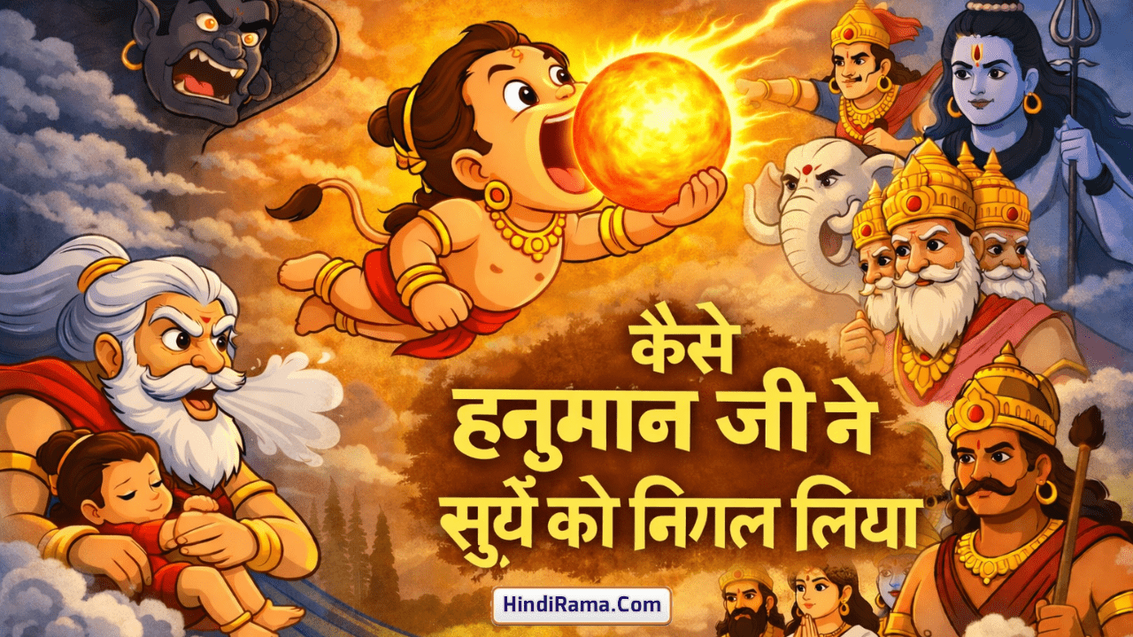 कैसे हनुमान जी ने सूर्य को निगल लिया ? - Hanuman Swallow Sun । Hanuman Ji Story In Hindi ।