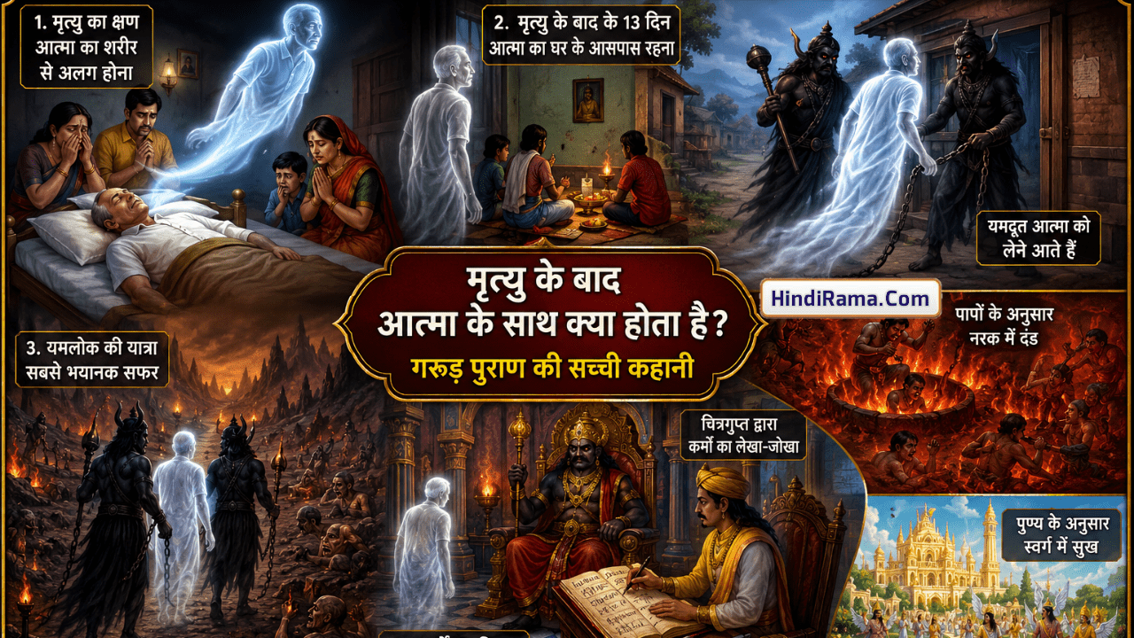मृत्यु के बाद आत्मा के साथ क्या होता है ? गरुड़ पुराण कइ रहस्यमयी कहानी - Mrityu Ke Baad Atma Ke Saath Kya Hota Hai ? Garud Puran Ki Darawani Sachchai । After Death Truth । Hindirama.com