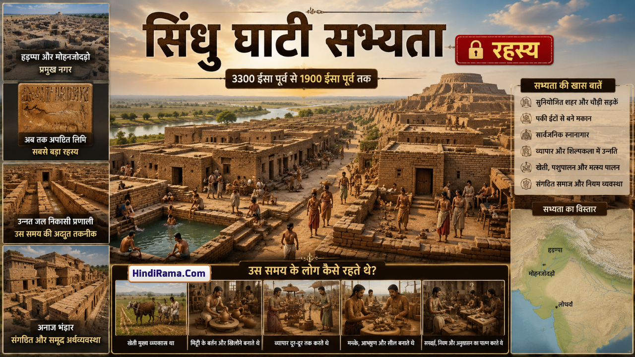 सिंधु घाटी सभ्यता का रहस्य । 5000 साल पुरानी अनसुलझी पहेली । Mohenjo Daro mystery । Hindirama.com