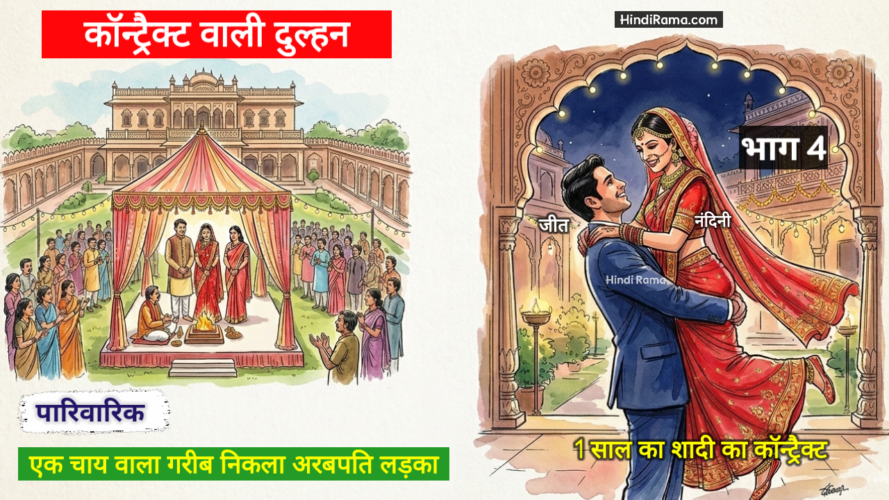 कॉन्ट्रेक्ट वाली दुल्हन । चाय वाला निकला करोड़पति लड़की से भी अमीर - भाग 4 । contract Bride Marriage Story । Hindirama.com