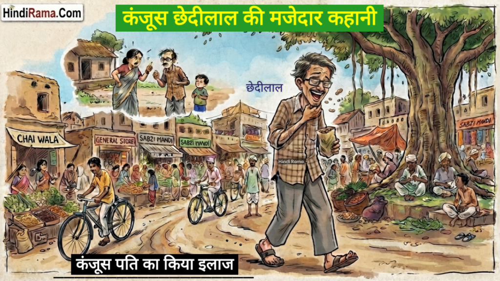 महा कंजूस छेदीलाल। एक मजेदार और सीखभरी कहानी। The Biggest Miser In The Village। hindirama.com