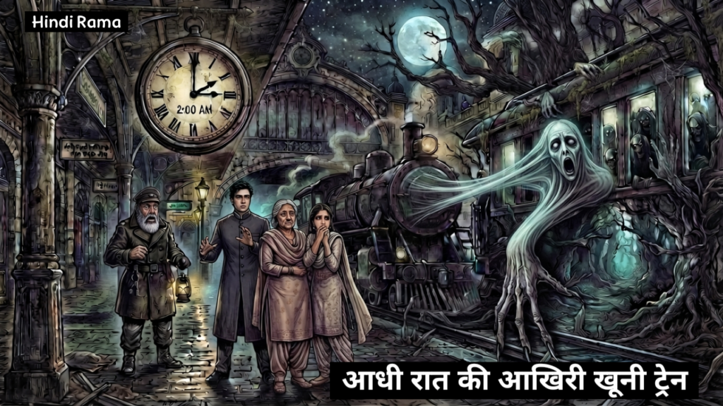 आधी रात की आखिरी खूनी ट्रेन। रात 2 बजे स्टेशन पर क्या हुआ? Midnight Horror Train Story In Hindi । Hindirama.com