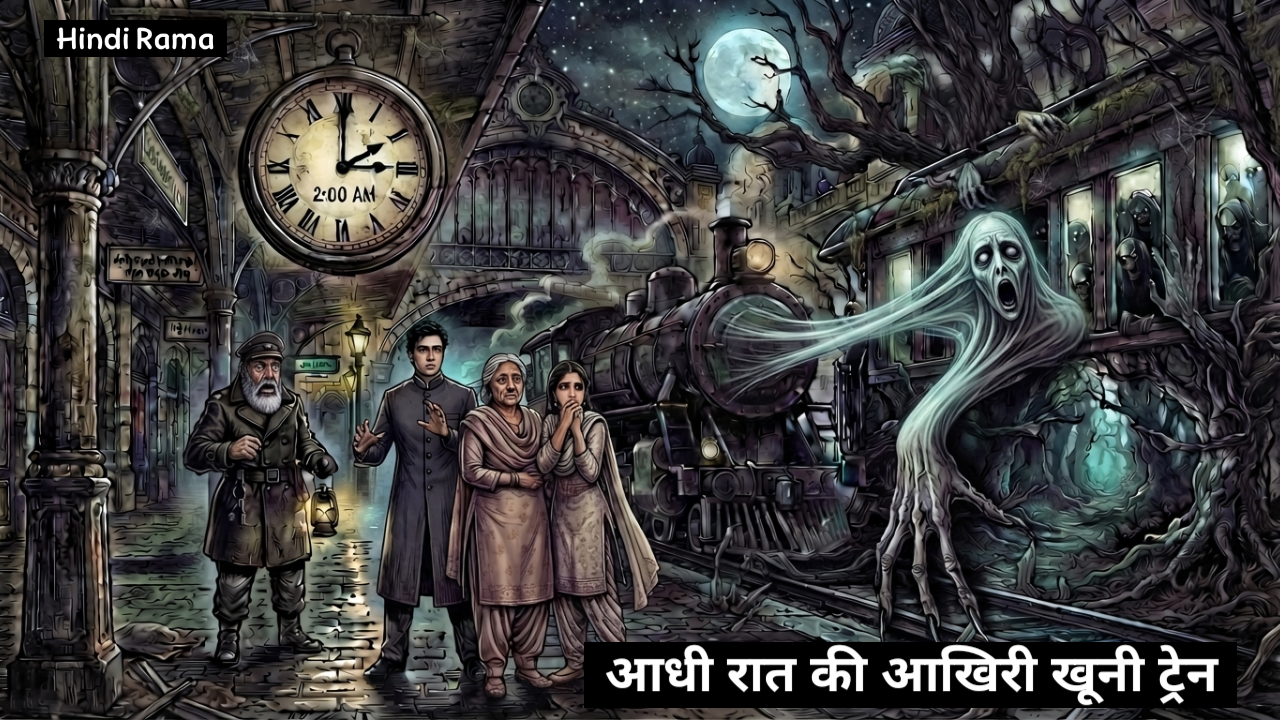 आधी रात की आखिरी खूनी ट्रेन। रात 2 बजे स्टेशन पर क्या हुआ? Midnight Horror Train Story In Hindi । Hindirama.com