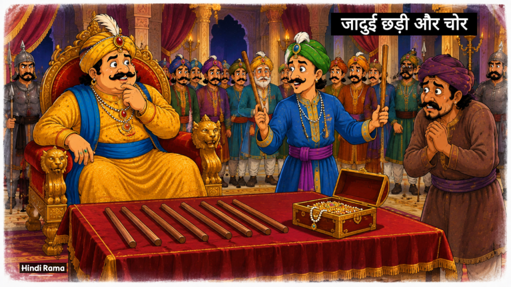 जादुई छड़ी और चोर की कहानी। बीरबल ने कैसे पकड़ा चोर को? Akbar Birbal Ki Kahani। Hindirama.com