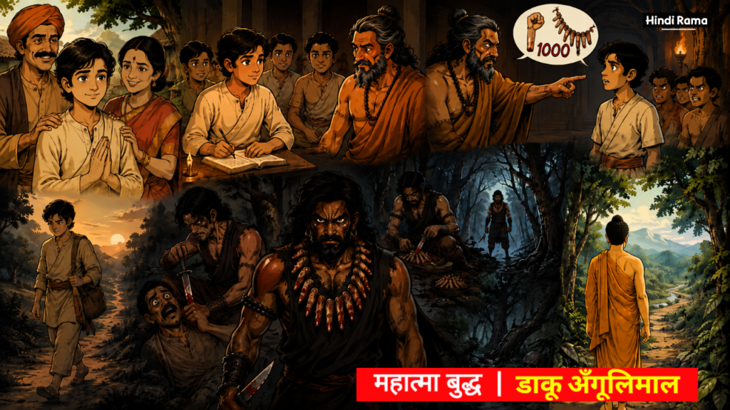 डाकू अँगुलिमाल। कैसे महात्मा बुद्ध ने बदला अँगुलिमाल का जीवन? Angulimala And Buddha Story In Hindi। Hindirama.com