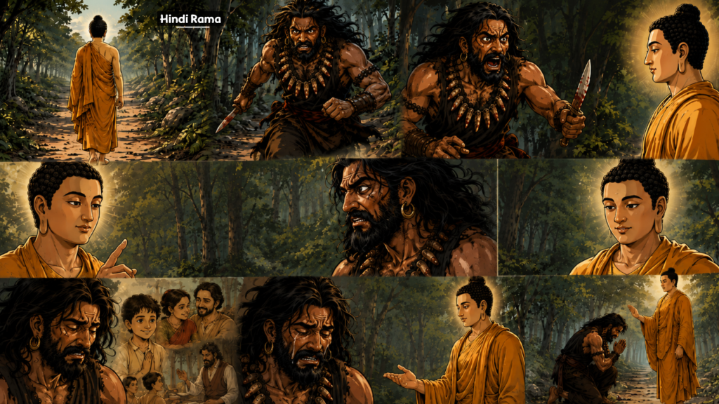 डाकू अँगुलिमाल। कैसे महात्मा बुद्ध ने बदला अँगुलिमाल का जीवन? Angulimala And Buddha Story In Hindi। Hindirama.com 