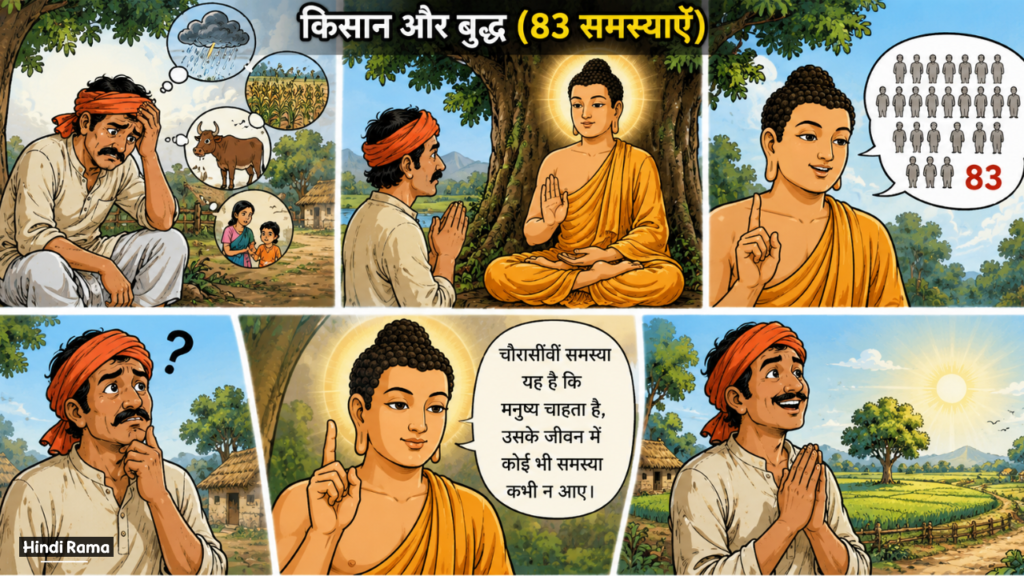 महात्मा बुद्ध और एक किसान। किसान की 83 परेशानियों का रहस्य। Buddha And Farmer Story In Hindi। Hindirama.com