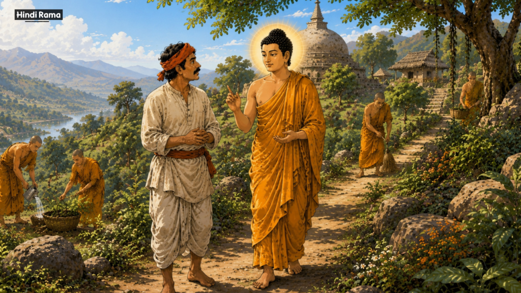 महात्मा बुद्ध और एक किसान। किसान की 83 परेशानियों का रहस्य। Buddha And Farmer Story In Hindi। Hindirama.com 