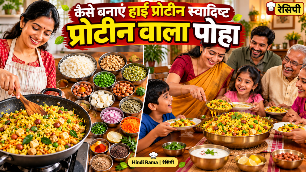 प्रोटीन वाला पोहा । बनाएं स्वादिष्ट हाई-प्रोटीन पोहा, बच्चे भी खुश और रिश्तेदार भी । Protein Wala Poha