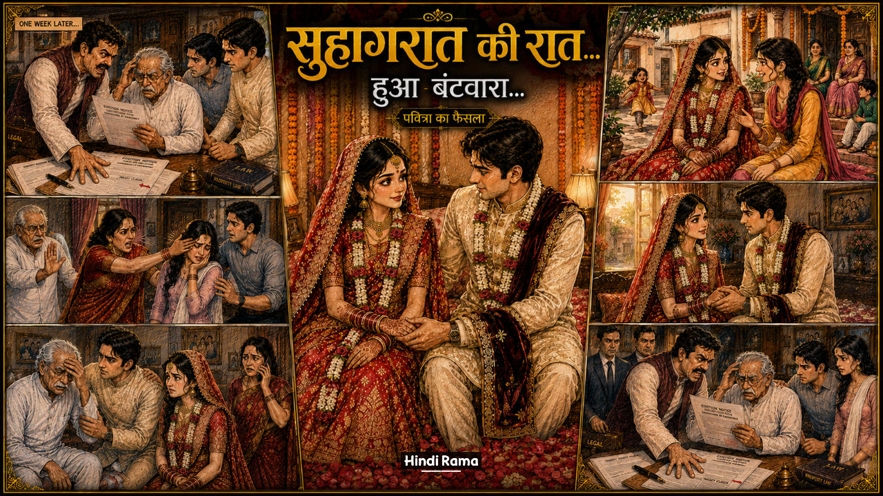 सुहागरात की रात हुआ बंटवारा। चाचा ने हड़पा घर और फिर बहू ने बदल दी परिवार की किस्मत। भाग 1। Family Story In Hindi। Hindirama.com