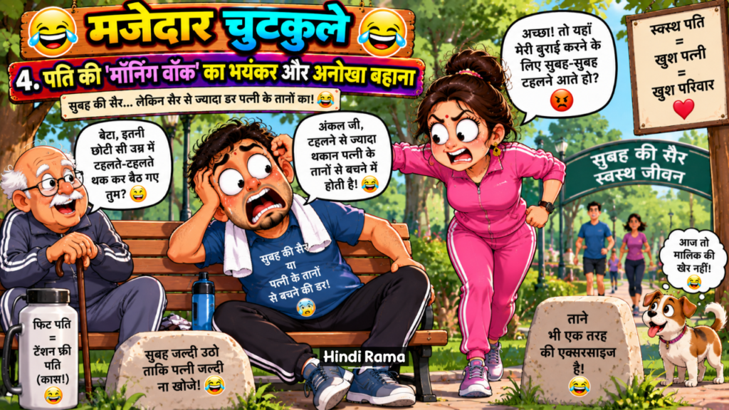5 पति-पत्नी के मजेदार चुटकुले। हँसी से लोटपोट। Husband Wife Jokes In Hindi । Hindirama.com 
