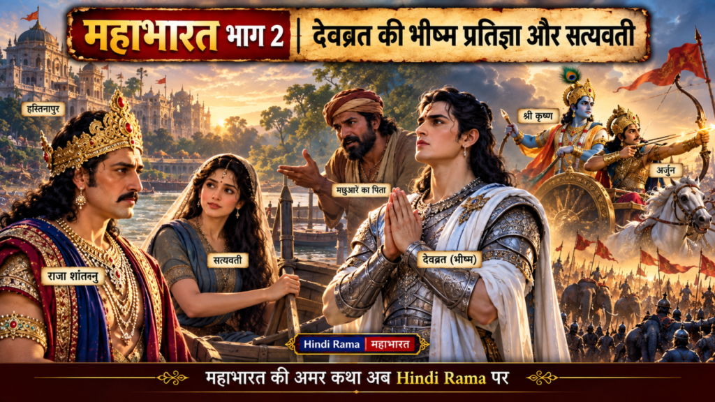 महाभारत भाग 2: देवव्रत की भीष्म प्रतिज्ञा और सत्यवती की कथा । Hindi Rama