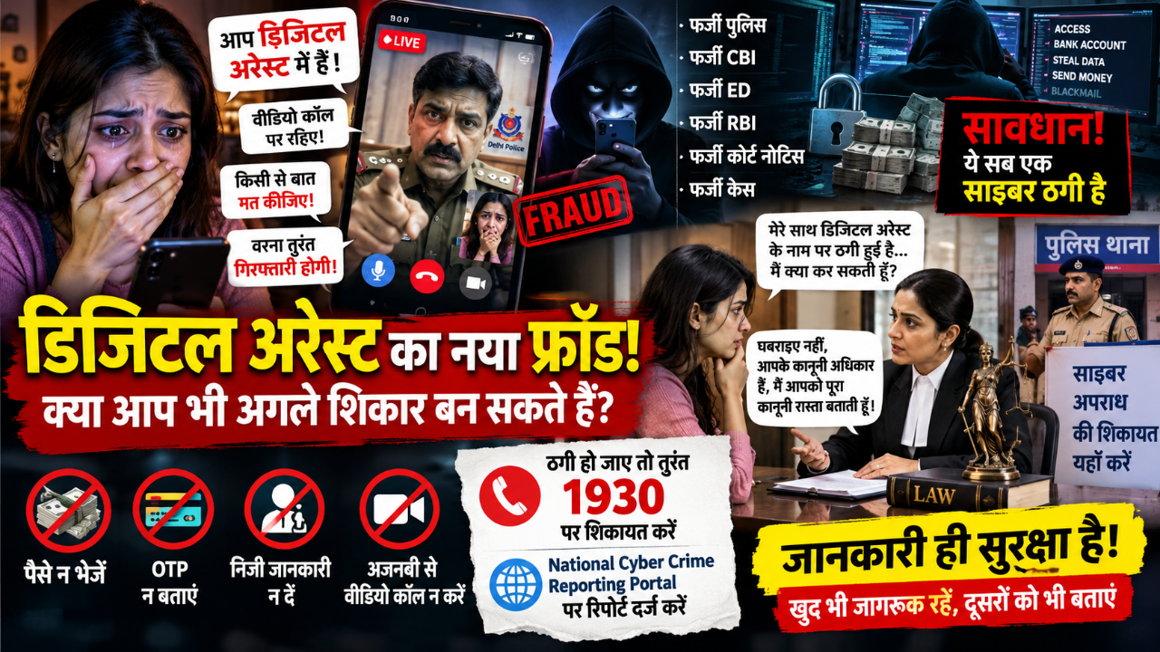 डिजिटल अरेस्ट का नया फ्रॉड: ऐसे बचें साइबर ठगी से। Digital Arrest Fraud 2 डिजिटल अरेस्ट का नया फ्रॉड: ऐसे बचें साइबर ठगी से। Digital Arrest Fraud । Hindi Rama