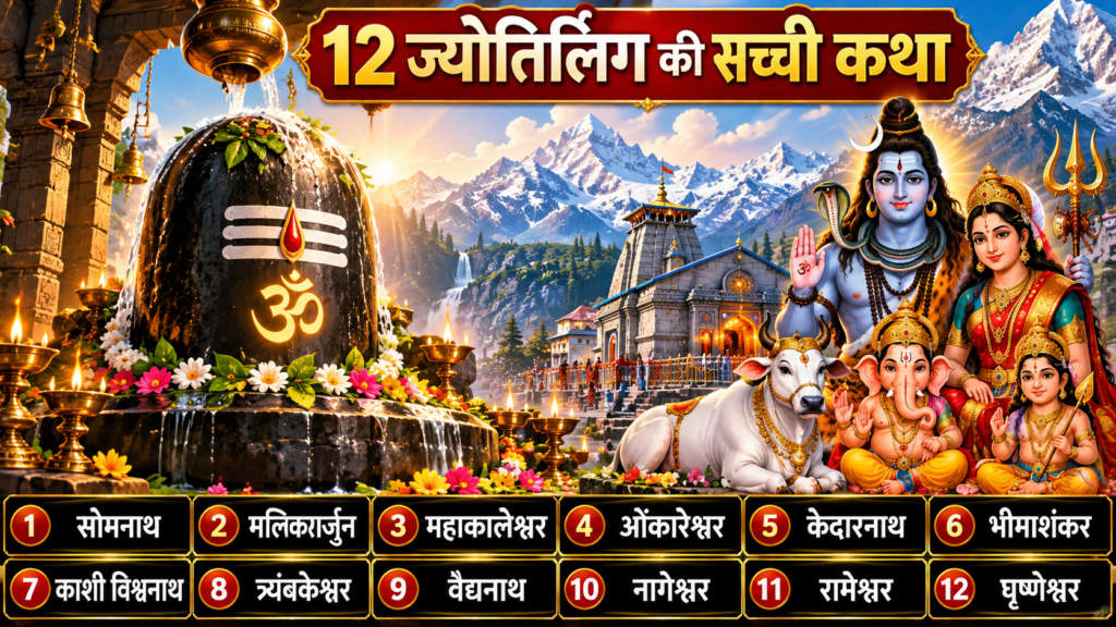 12 ज्योतिर्लिंग की कहानी । भगवान शिव के 12 ज्योतिर्लिंग की प्राचीन कहानियां