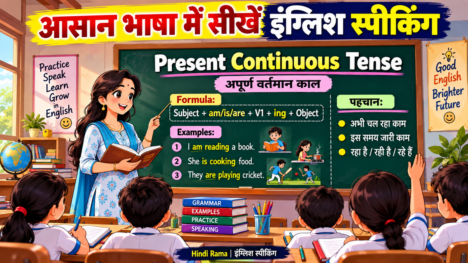 Present Continuous Tense in Hindi । Rules, Examples और Exercise आसान भाषा में