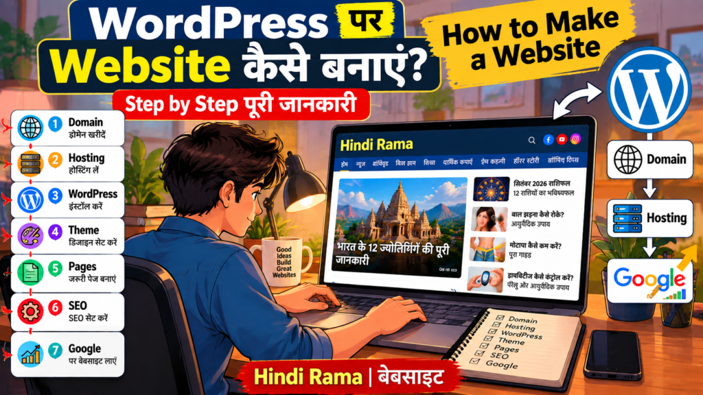 WordPress पर Website कैसे बनाएं? Step by Step पूरी जानकारी । How to Make a Website