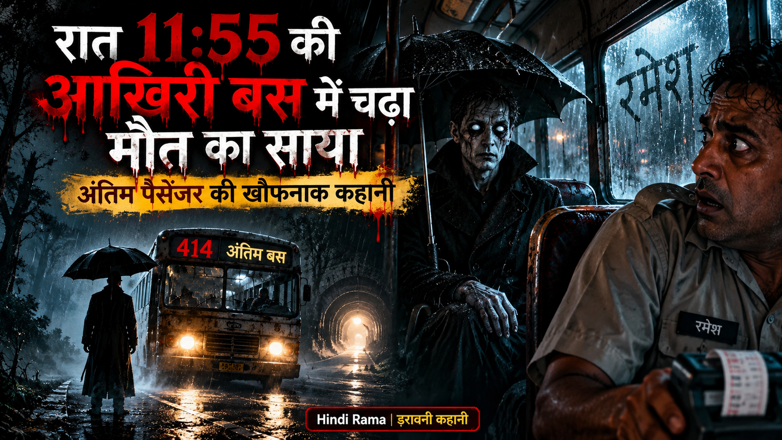 अंतिम पैसेंजर । भयानक सफ़ेद आँखों वाला और रात 11:55 की आखिरी बस 2 अंतिम पैसेंजर । भयानक सफ़ेद आँखों वाला और रात 11:55 की आखिरी बस