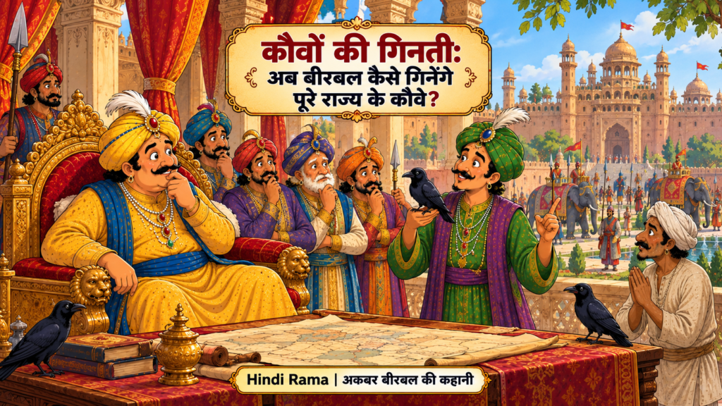 कौवों की गिनती: अब बीरबल कैसे गिनेंगे पूरे राज्य के कौवे? Akbar Birbal Stories in Hindi